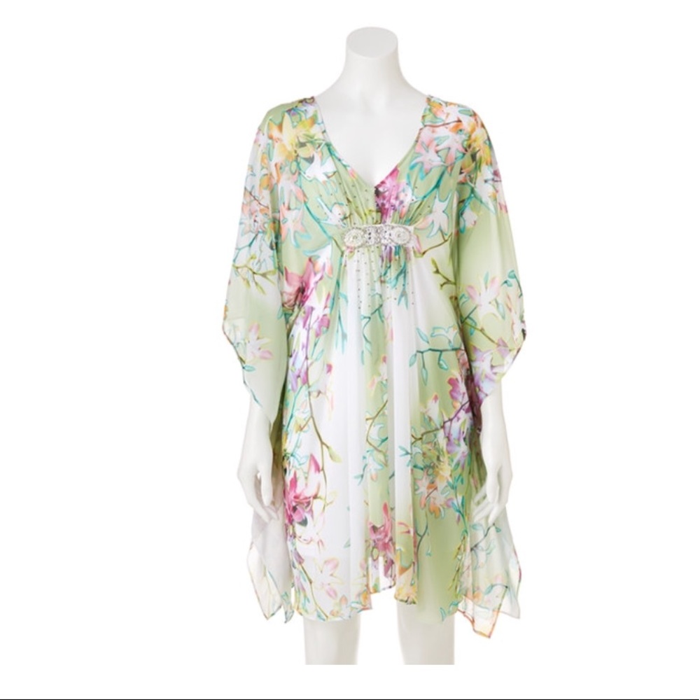 Jennifer Lopez floral-chiffon dress